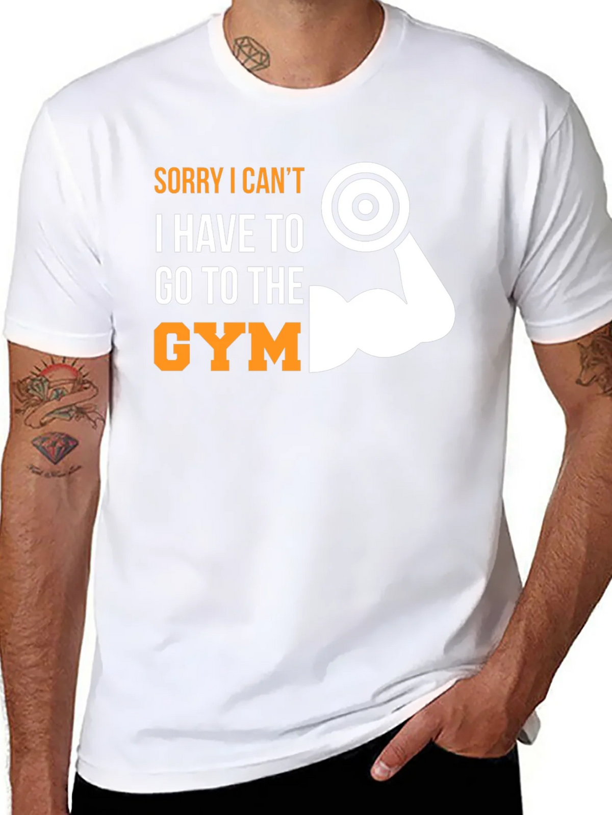 Sorry I Cant Gym T-Shirt Funny Workout Tee product image 7