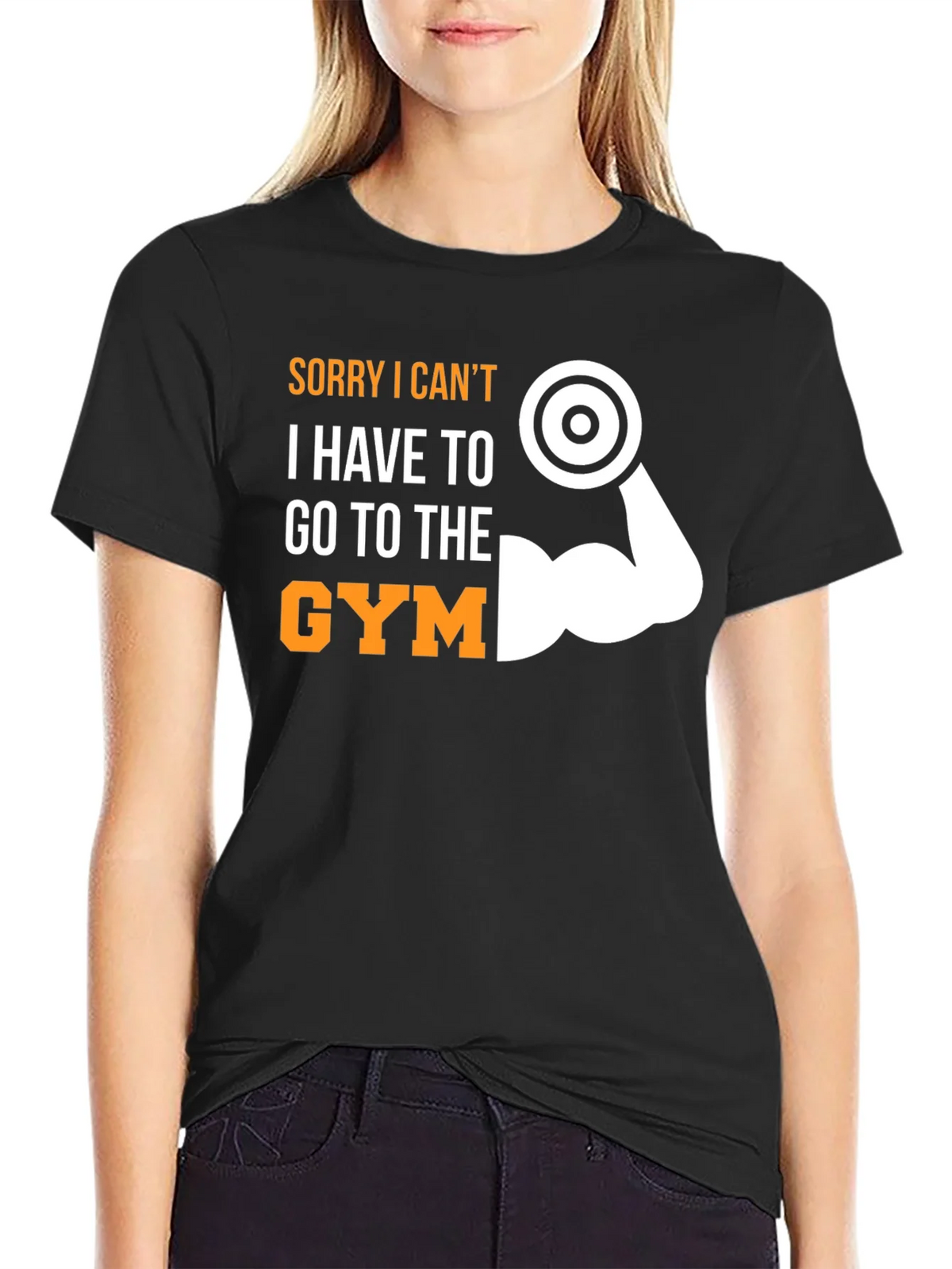 Sorry I Cant Gym T-Shirt Funny Workout Tee product image 2