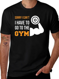 Sorry I Cant Gym T-Shirt Funny Workout Tee product image 1