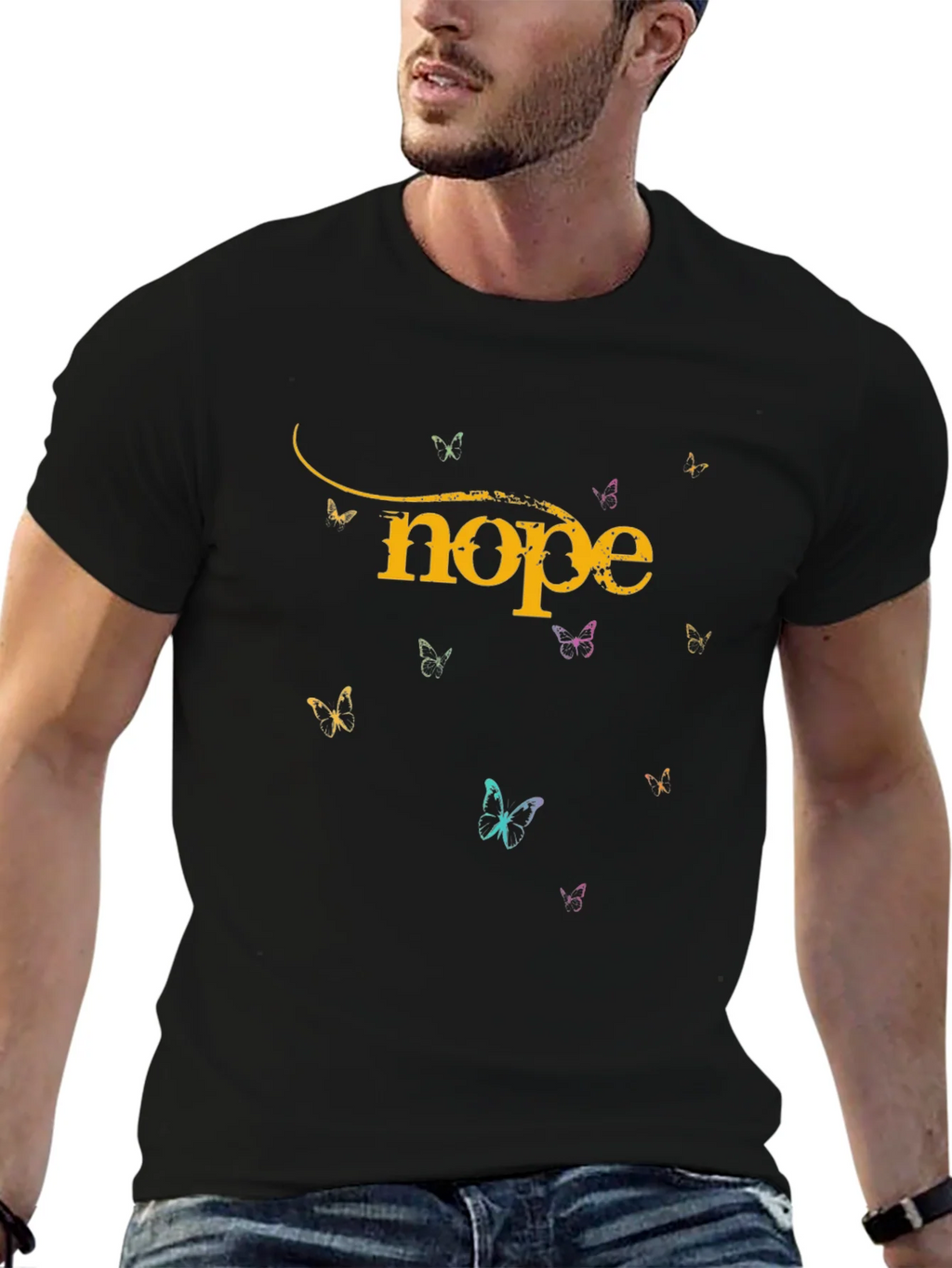 Nope Butterfly Graphic T-Shirt product image 3