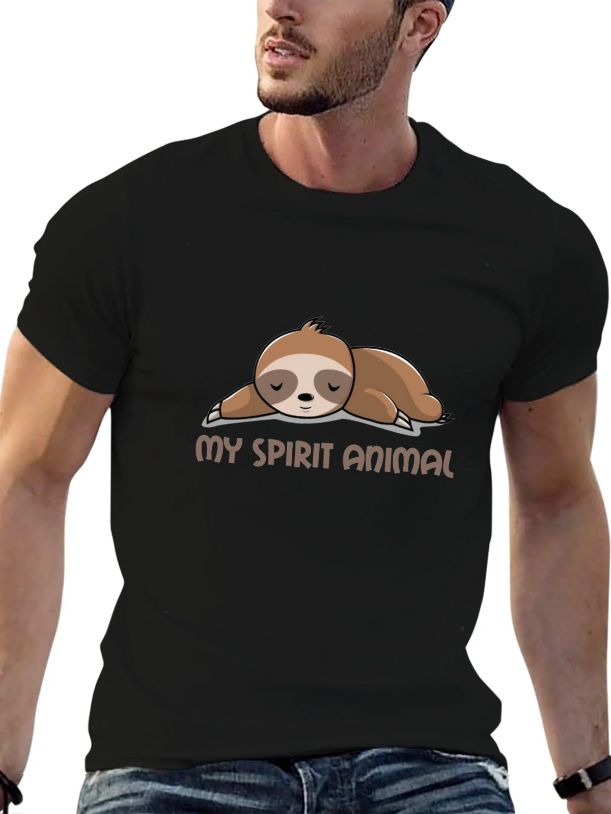 My Spirit Animal Sloth Graphic Tee - Relaxed Fit product image 6