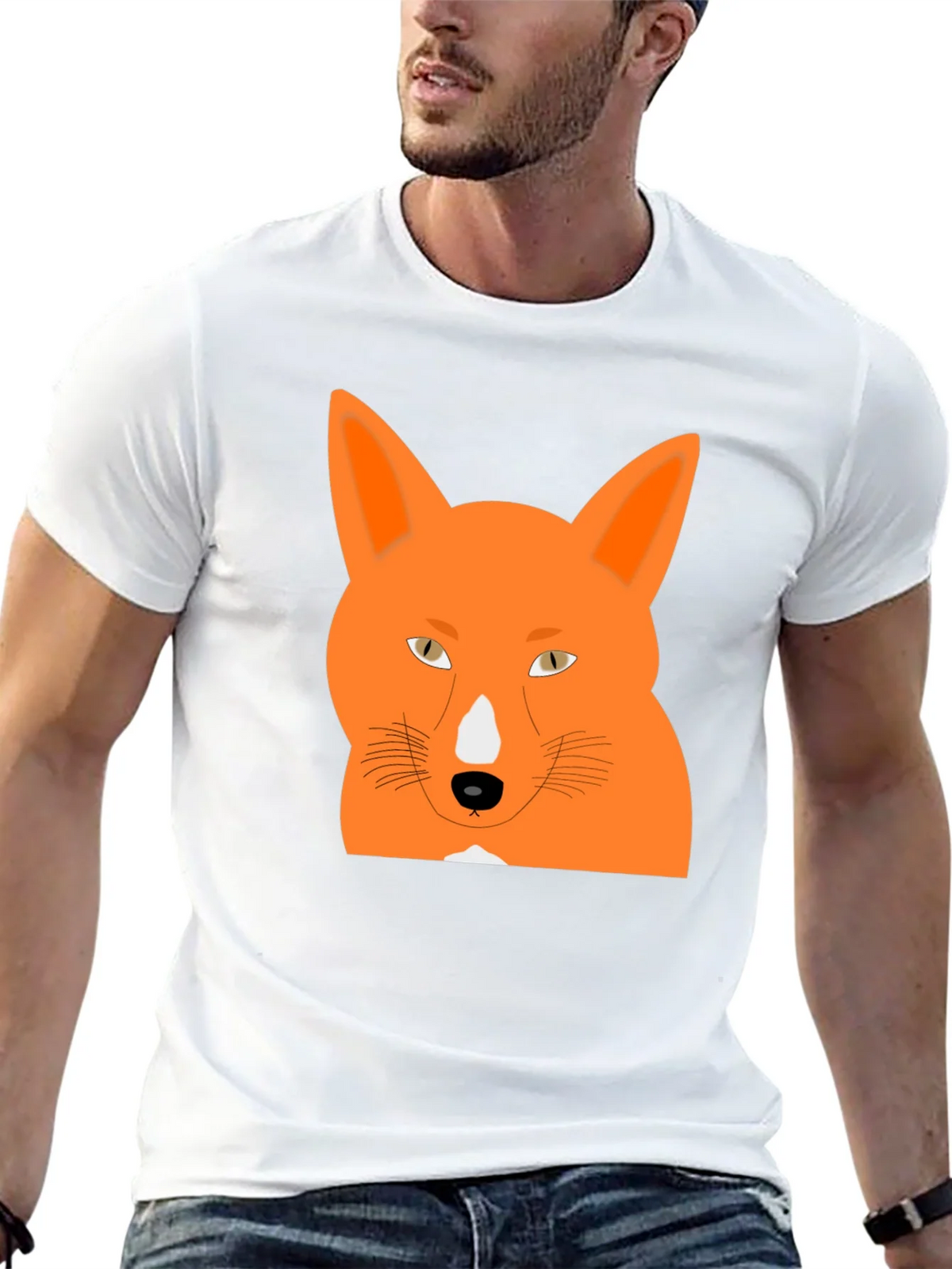 Cool Fox Graphic Tee - Black Cotton T-Shirt product image 10