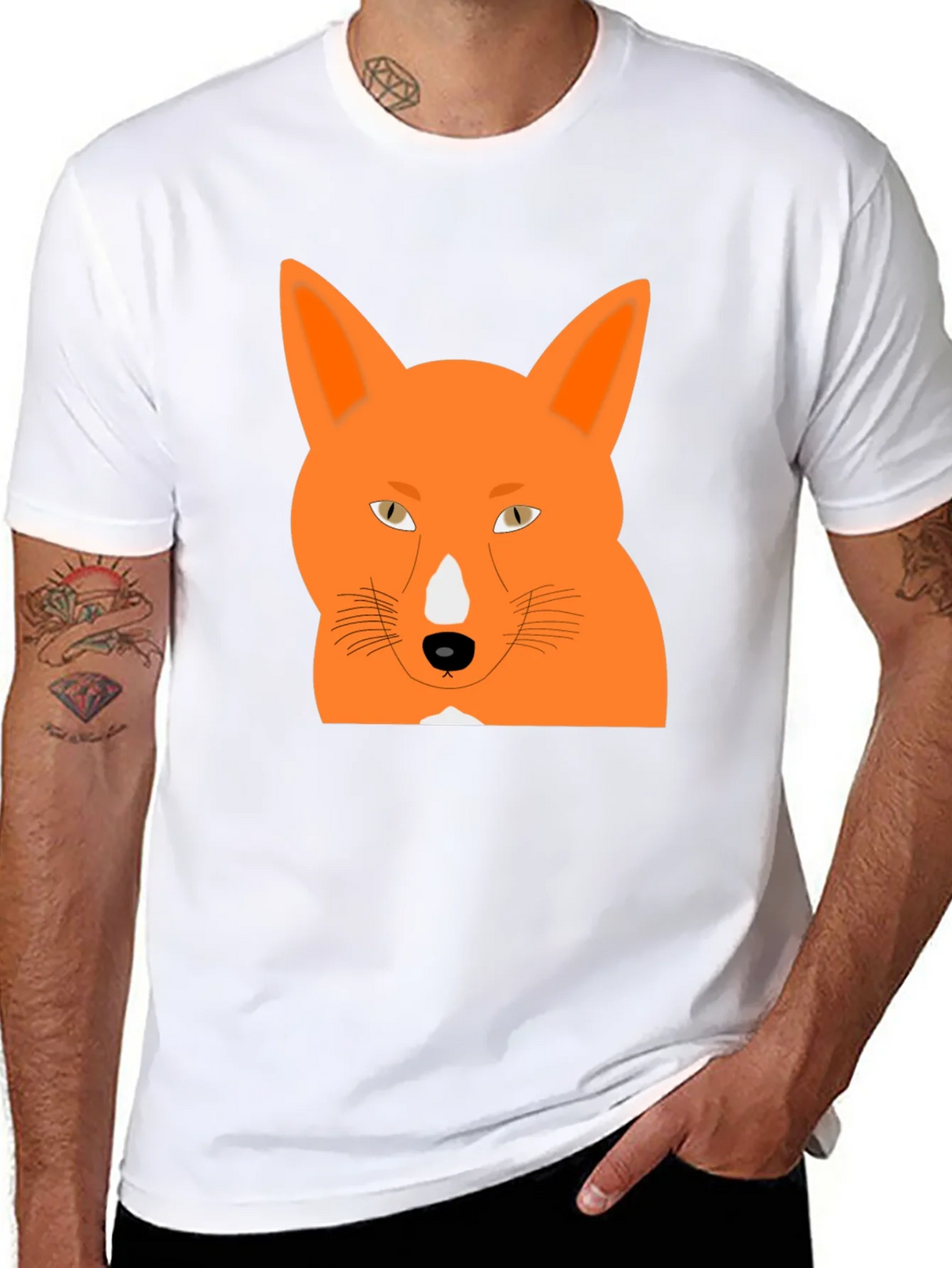 Cool Fox Graphic Tee - Black Cotton T-Shirt product image 5