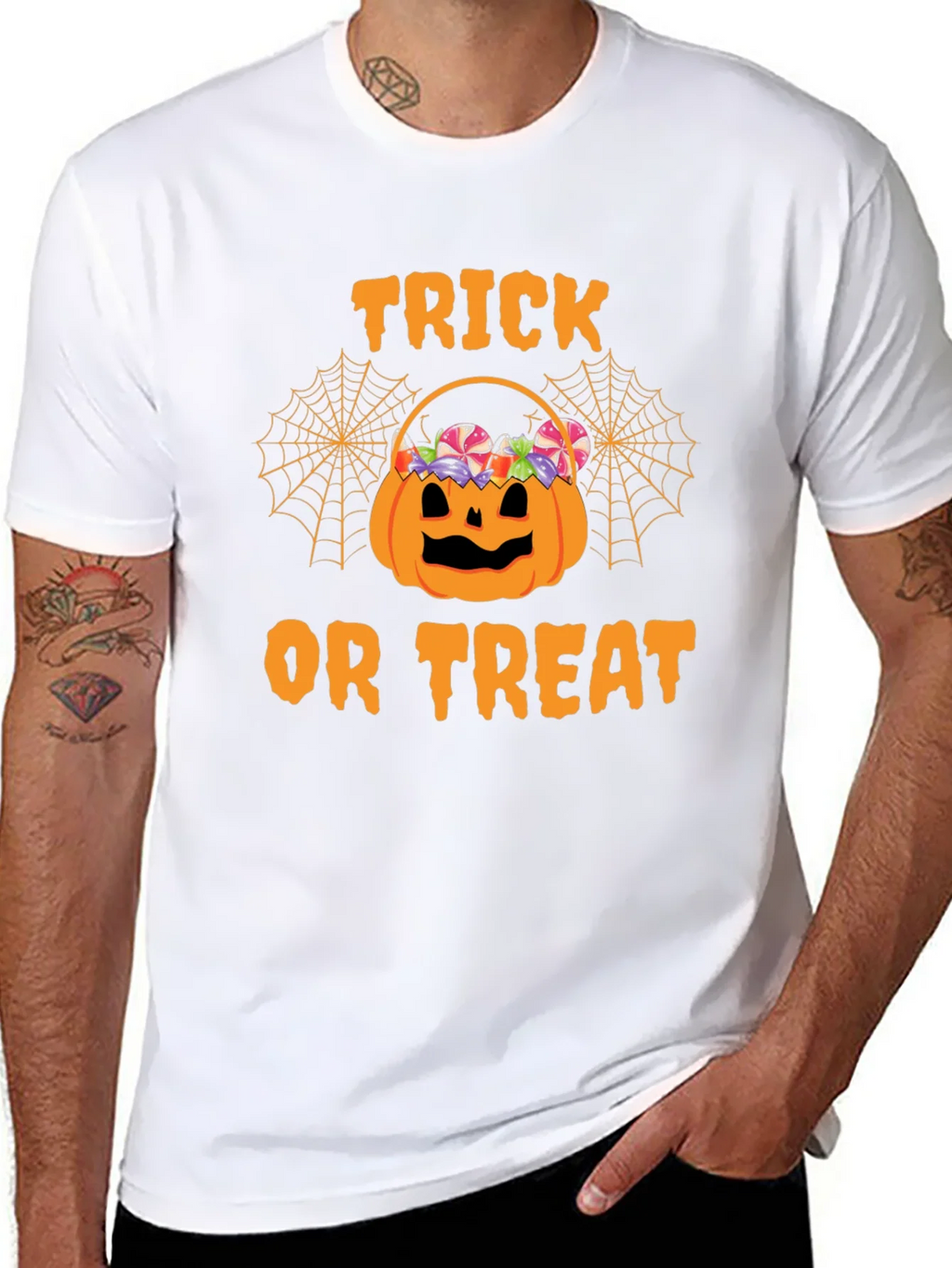 Halloween Trick or Treat Pumpkin Basket T-Shirt product image 4