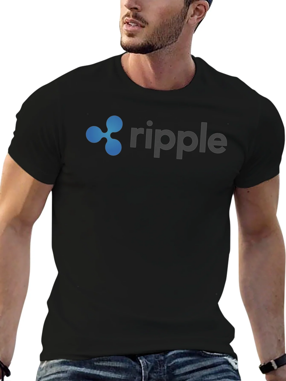 Ripple Logo Black T-Shirt product image 3