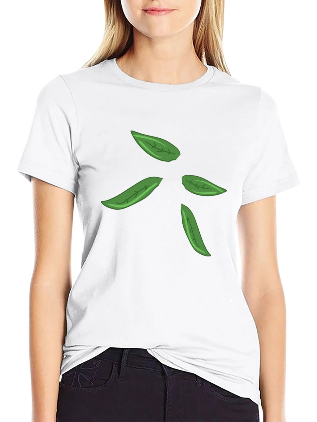 Leaf Design Black T-Shirt for Men product image 8