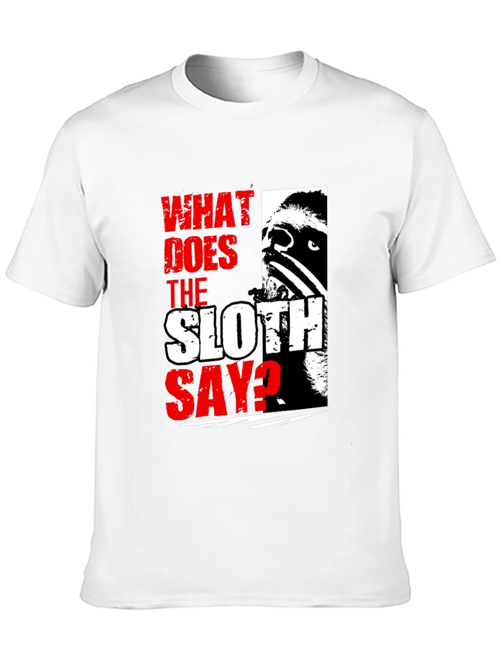 What Does The Sloth Say? Graphic Tee - Black product image 4