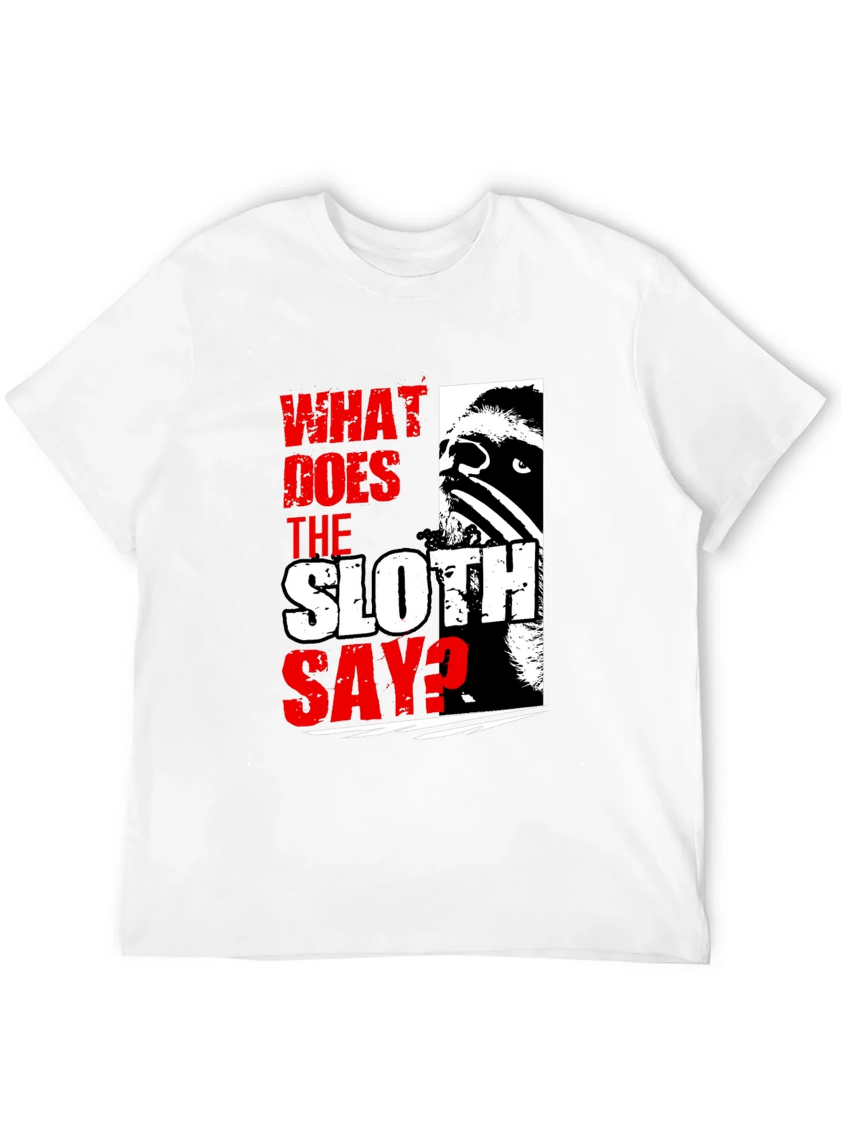 What Does The Sloth Say? Graphic Tee - Black product image 5