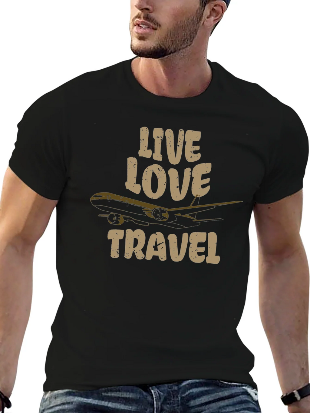 Live Love Travel Graphic Tee - Airplane Design product image 3