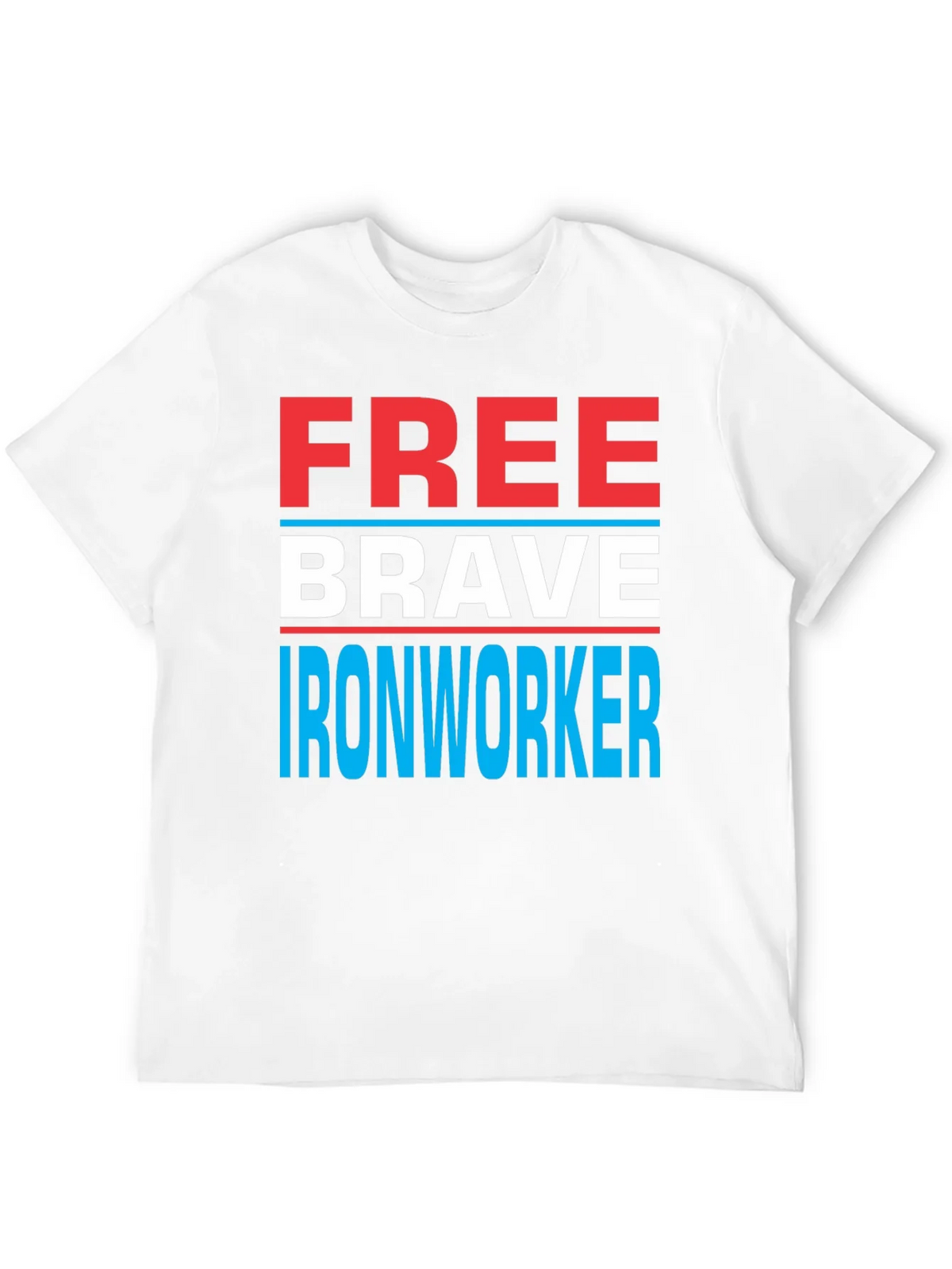 Free Brave Ironworker T-Shirt Patriotic Design product image 6