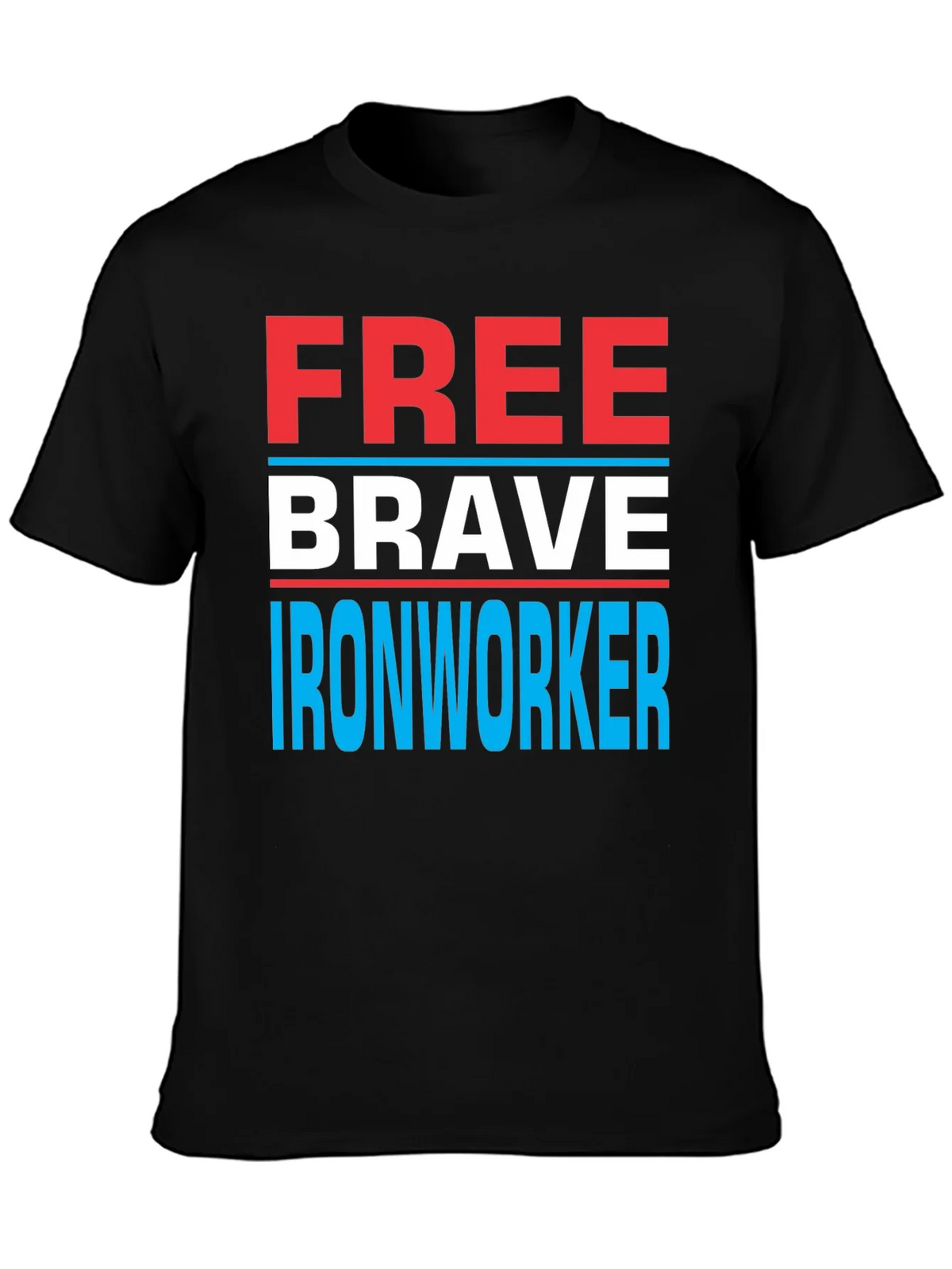 Free Brave Ironworker T-Shirt Patriotic Design product image 2