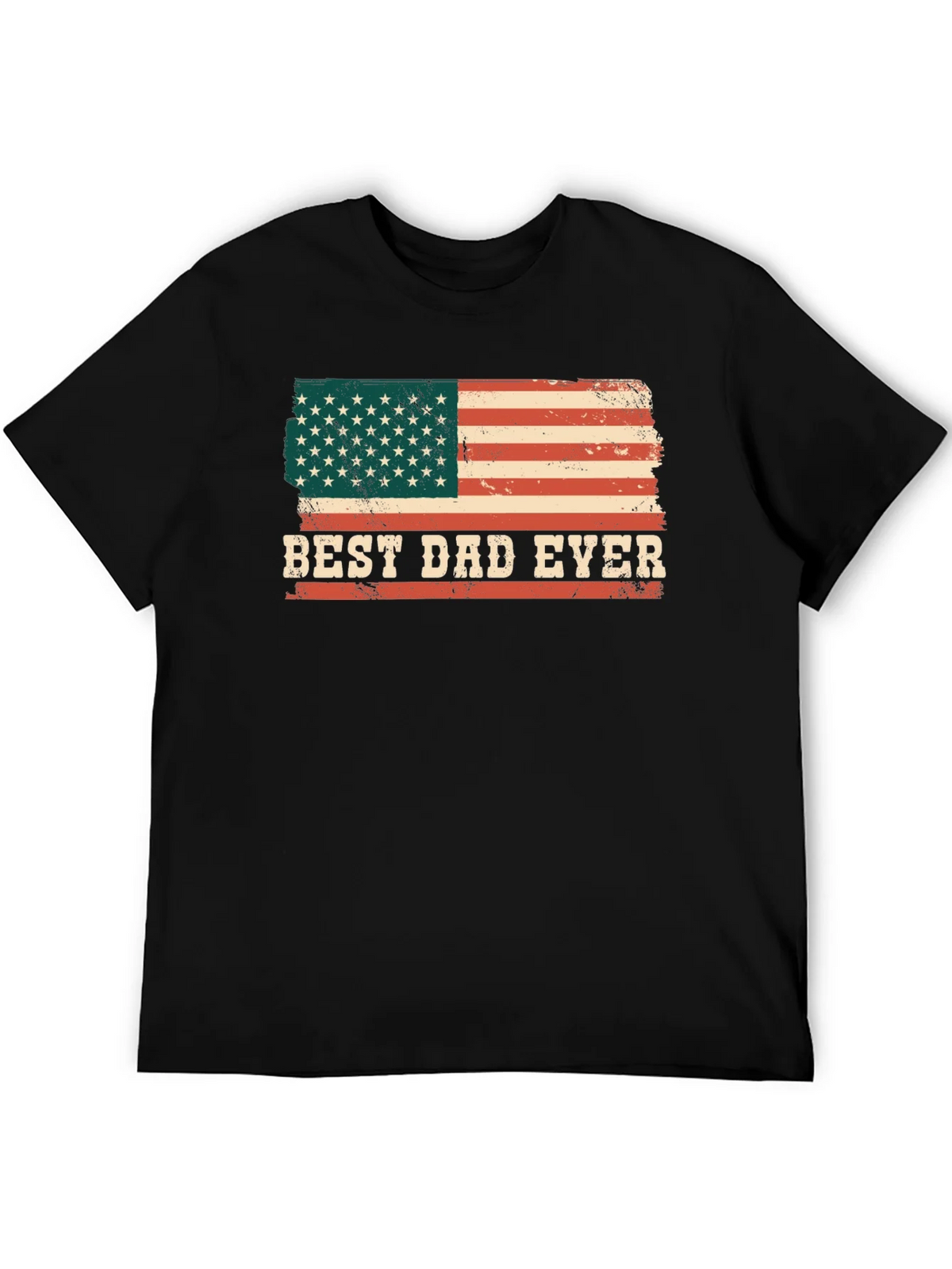 Best Dad Ever American Flag Graphic T-Shirt product image 5