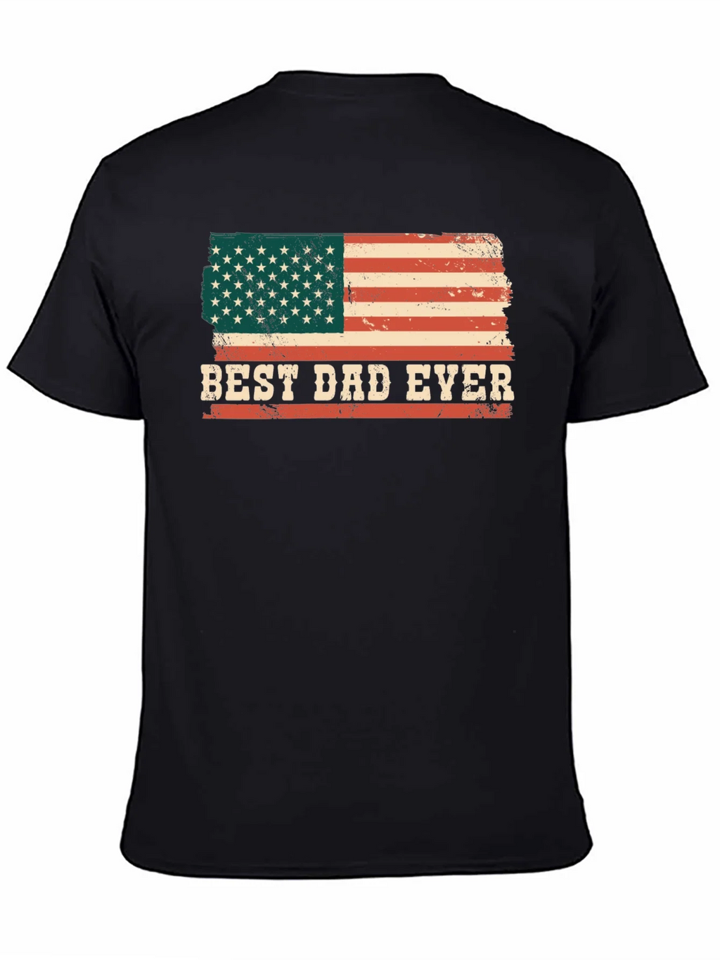 Best Dad Ever American Flag Graphic T-Shirt product image 4