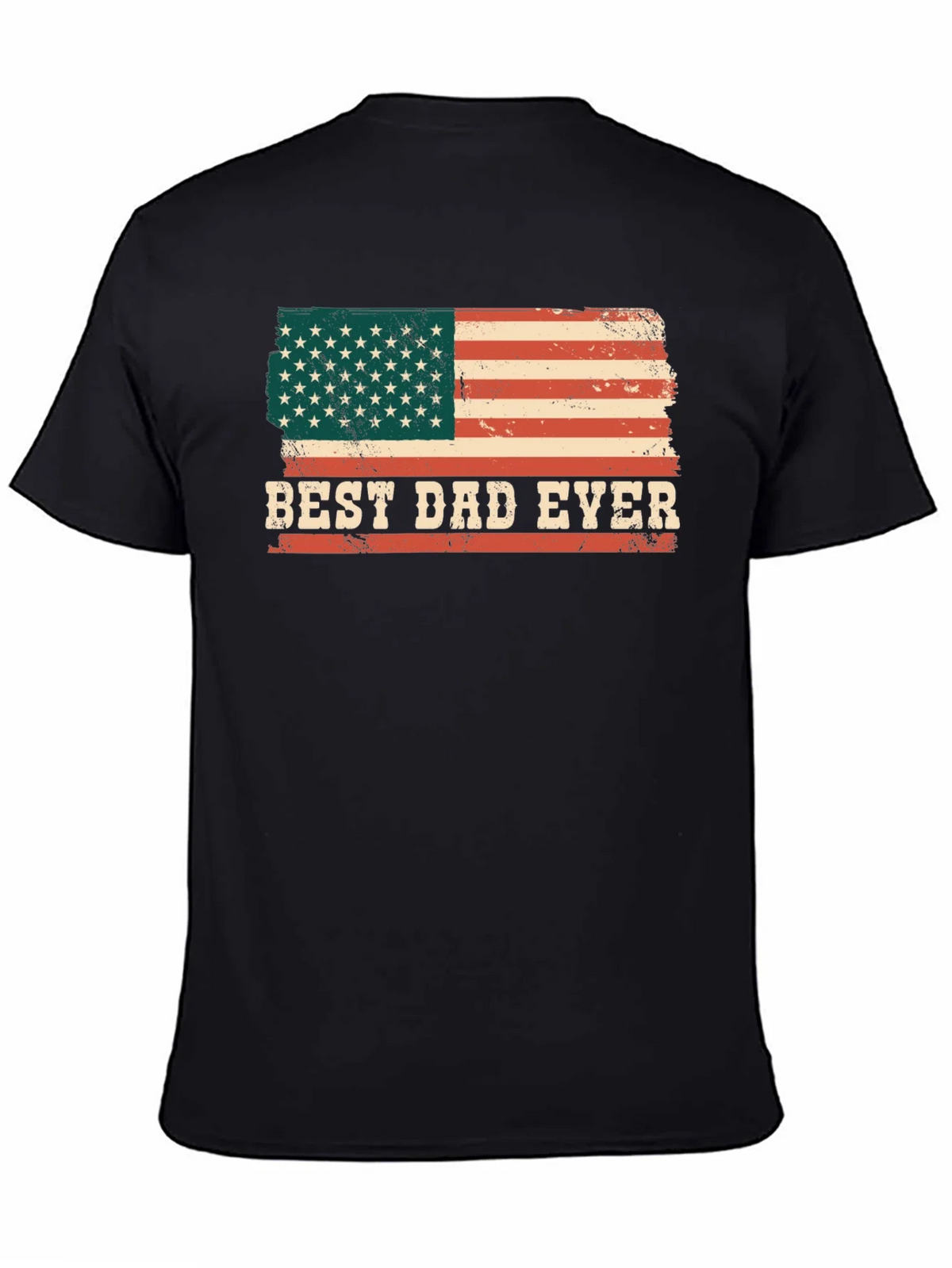 Best Dad Ever American Flag Graphic T-Shirt product image 4