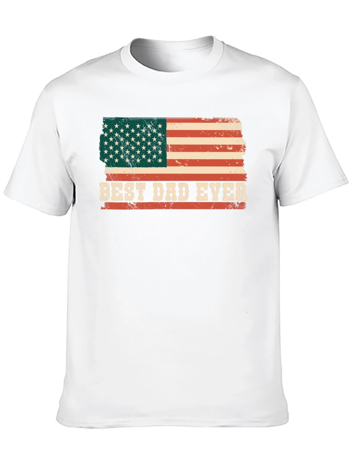 Best Dad Ever American Flag Graphic T-Shirt product image 9