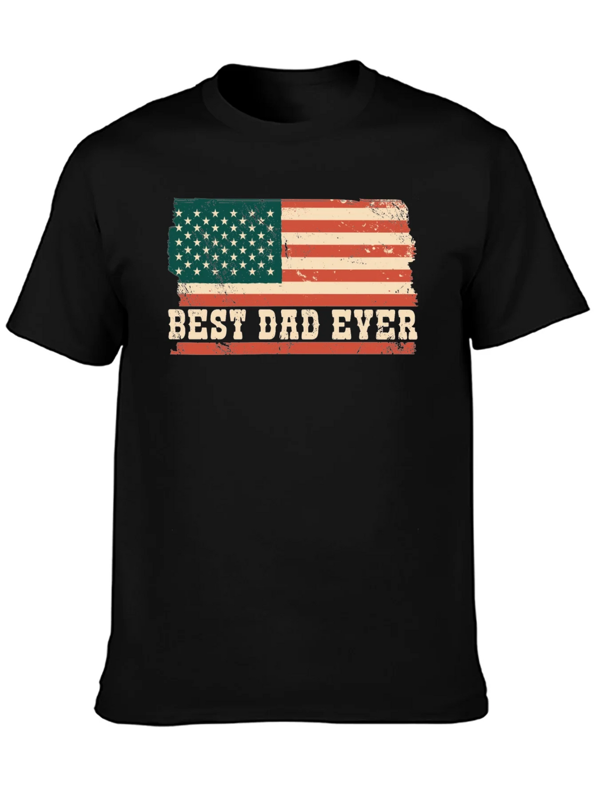 Best Dad Ever American Flag Graphic T-Shirt product image 3