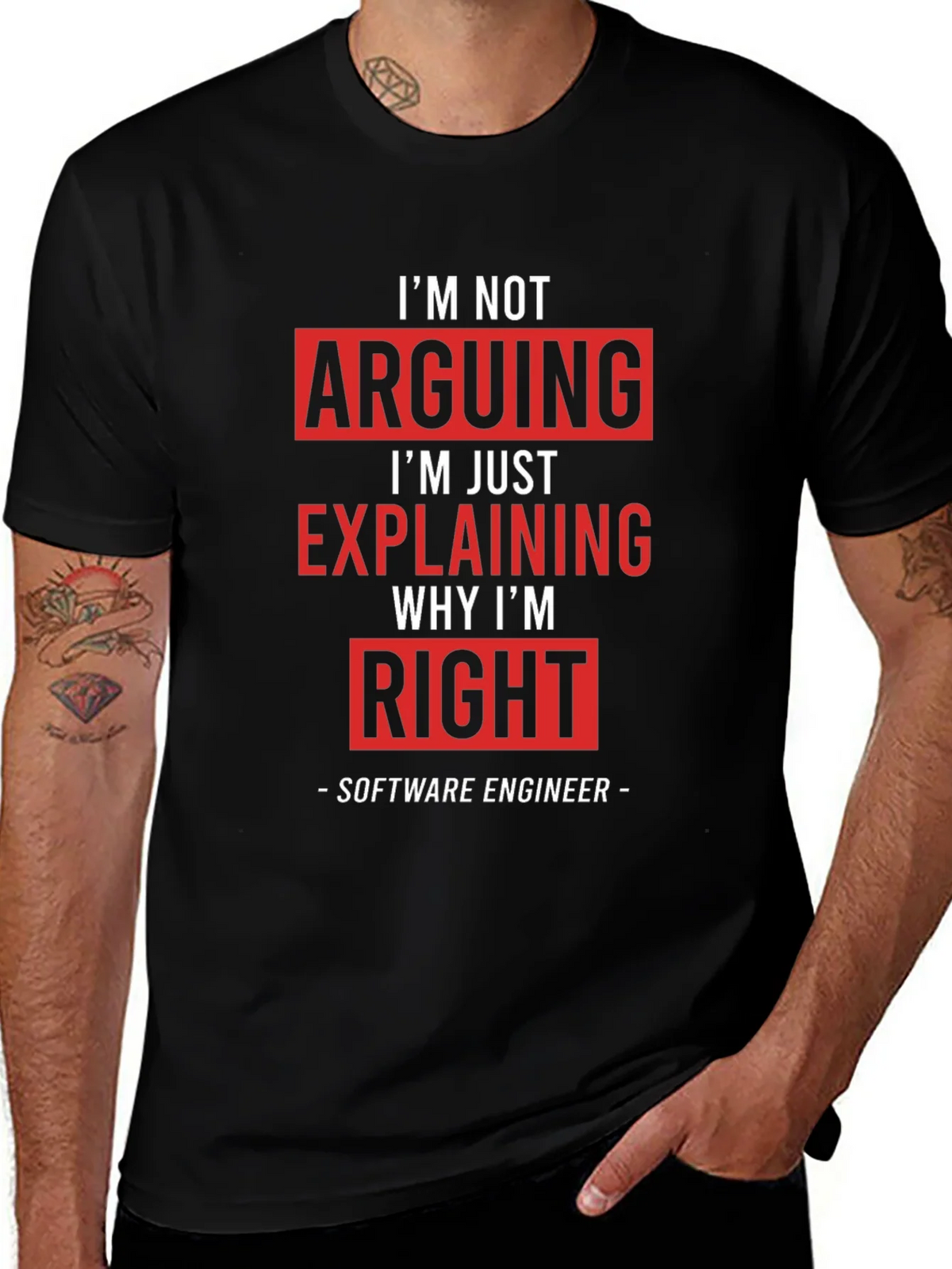 Im Not Arguing Funny Software Engineer T-Shirt product image 1