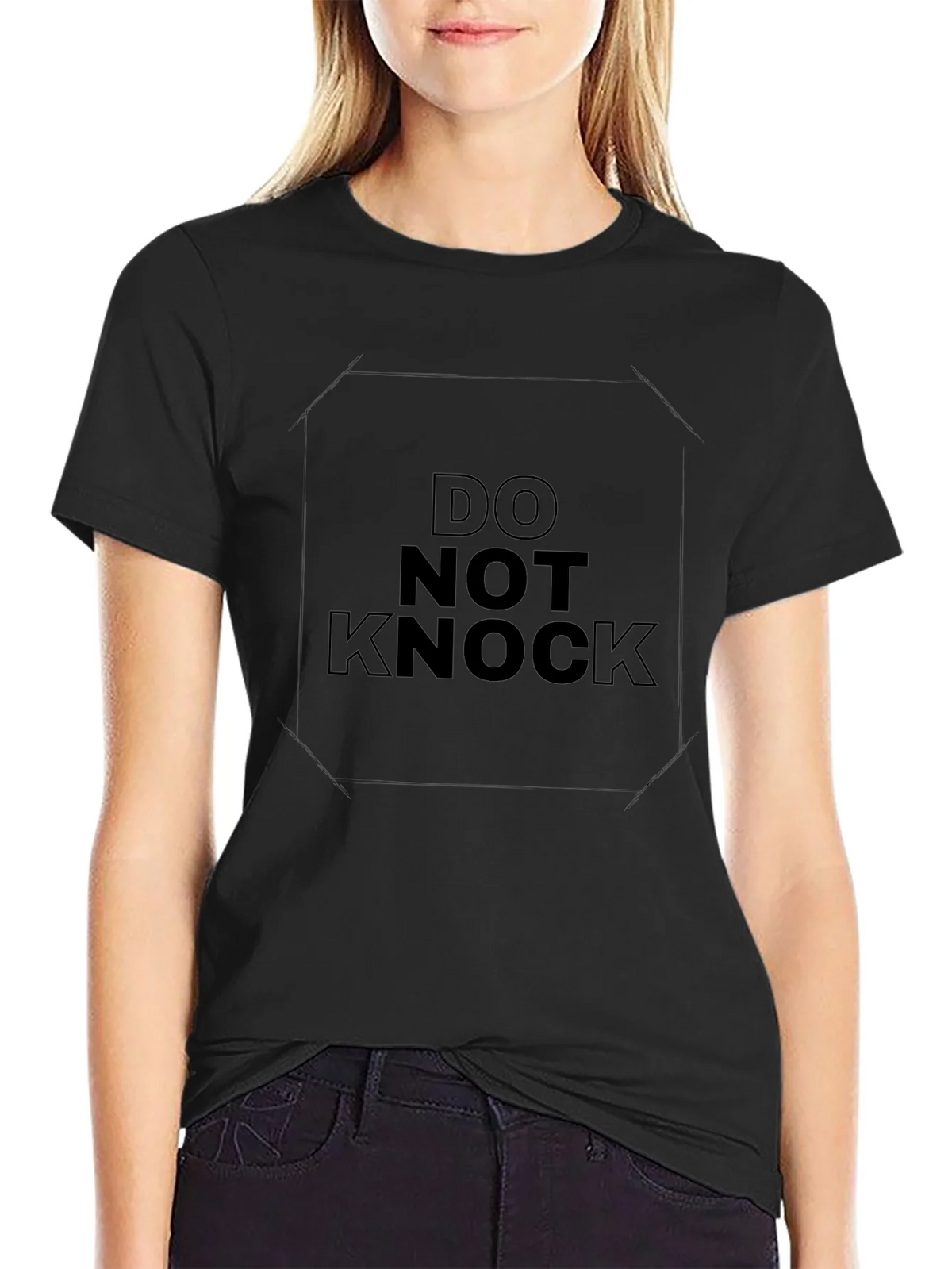 Do Not Knock Graphic Tee - Black product image 2