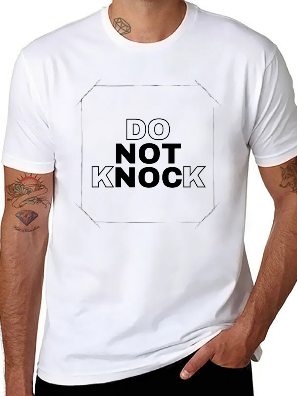 Do Not Knock Graphic Tee - Black product image 7