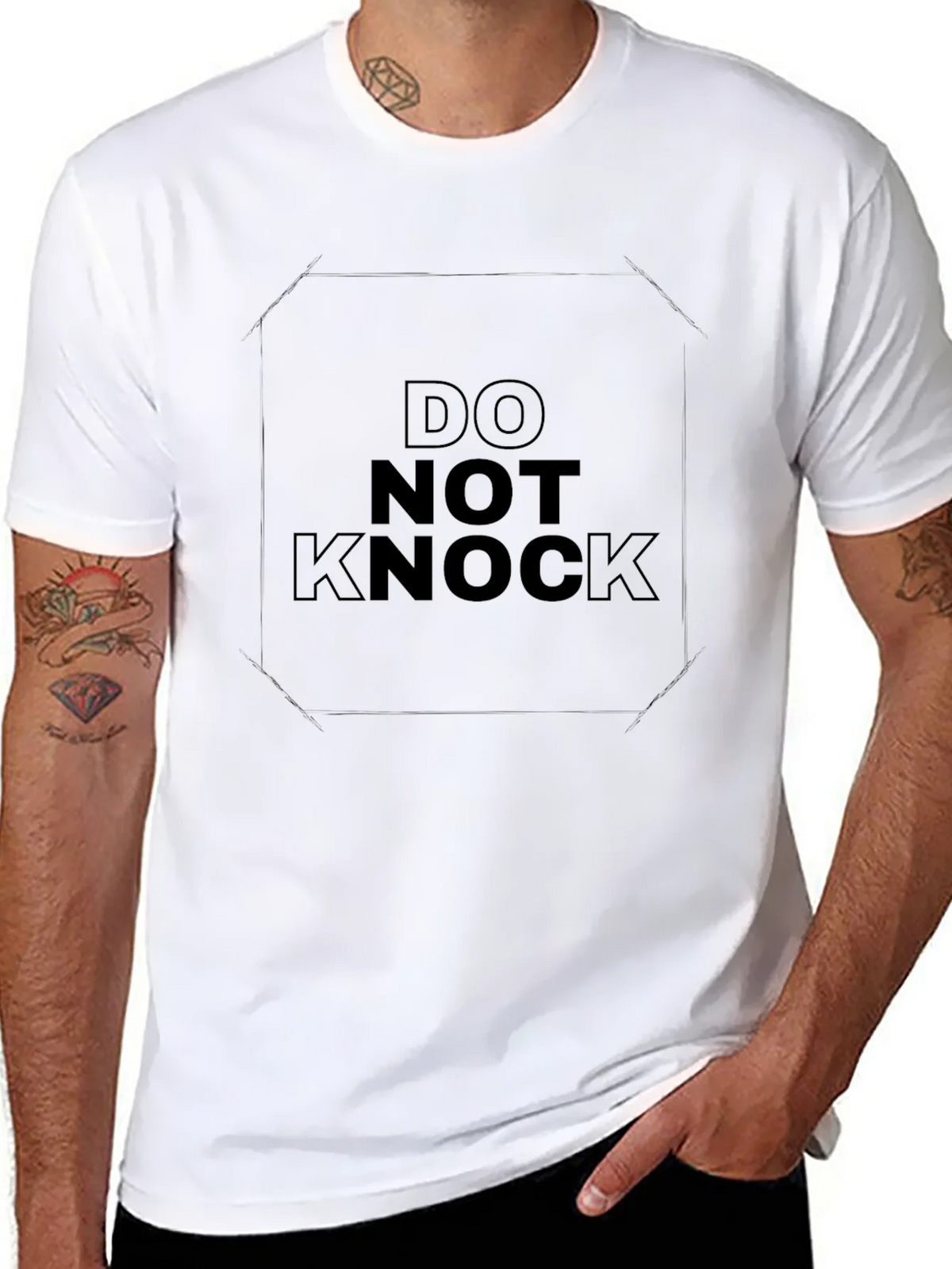 Do Not Knock Graphic Tee - Black product image 7