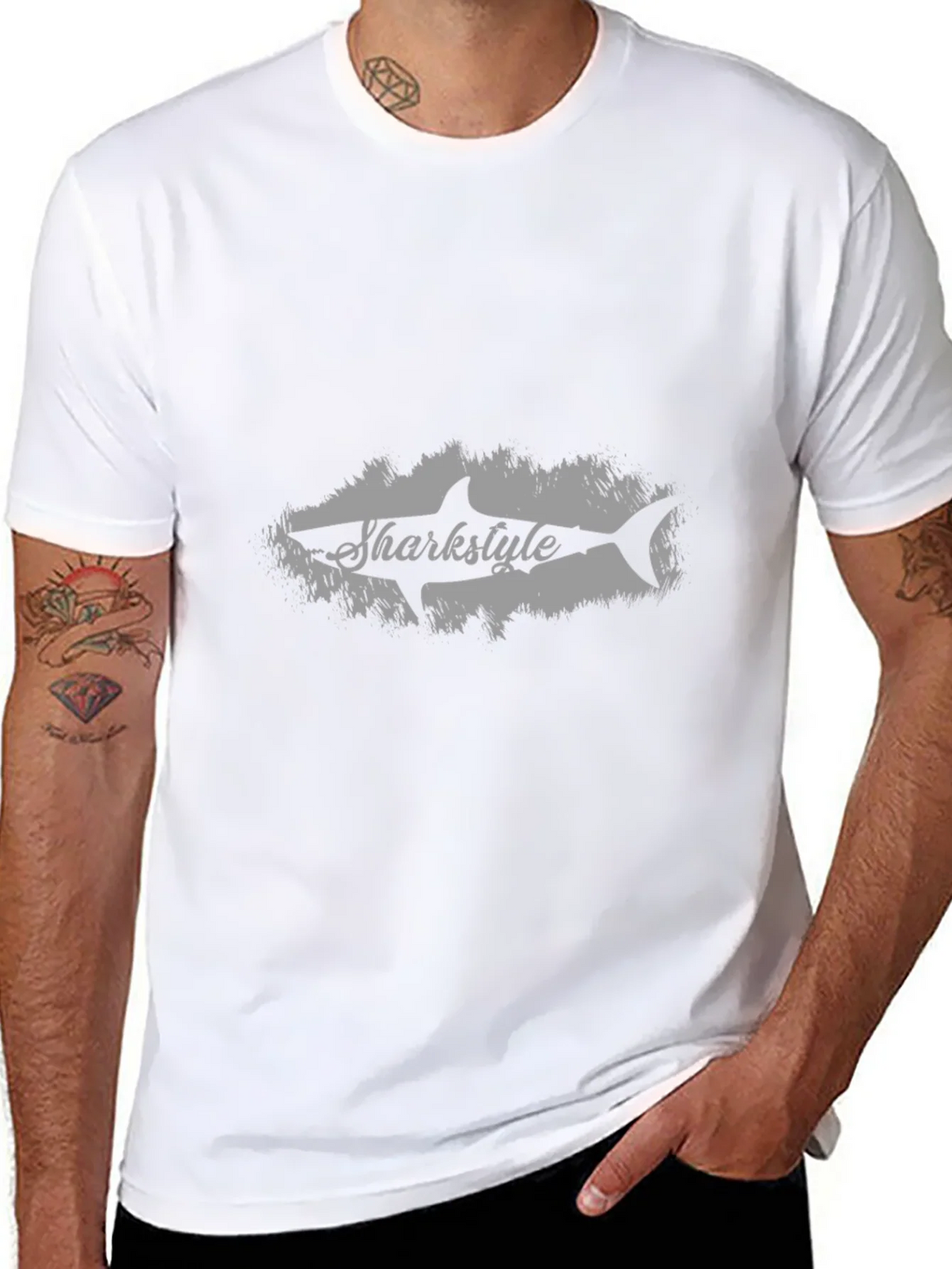 Sharkstyle Graphic Print Black T-Shirt product image 7