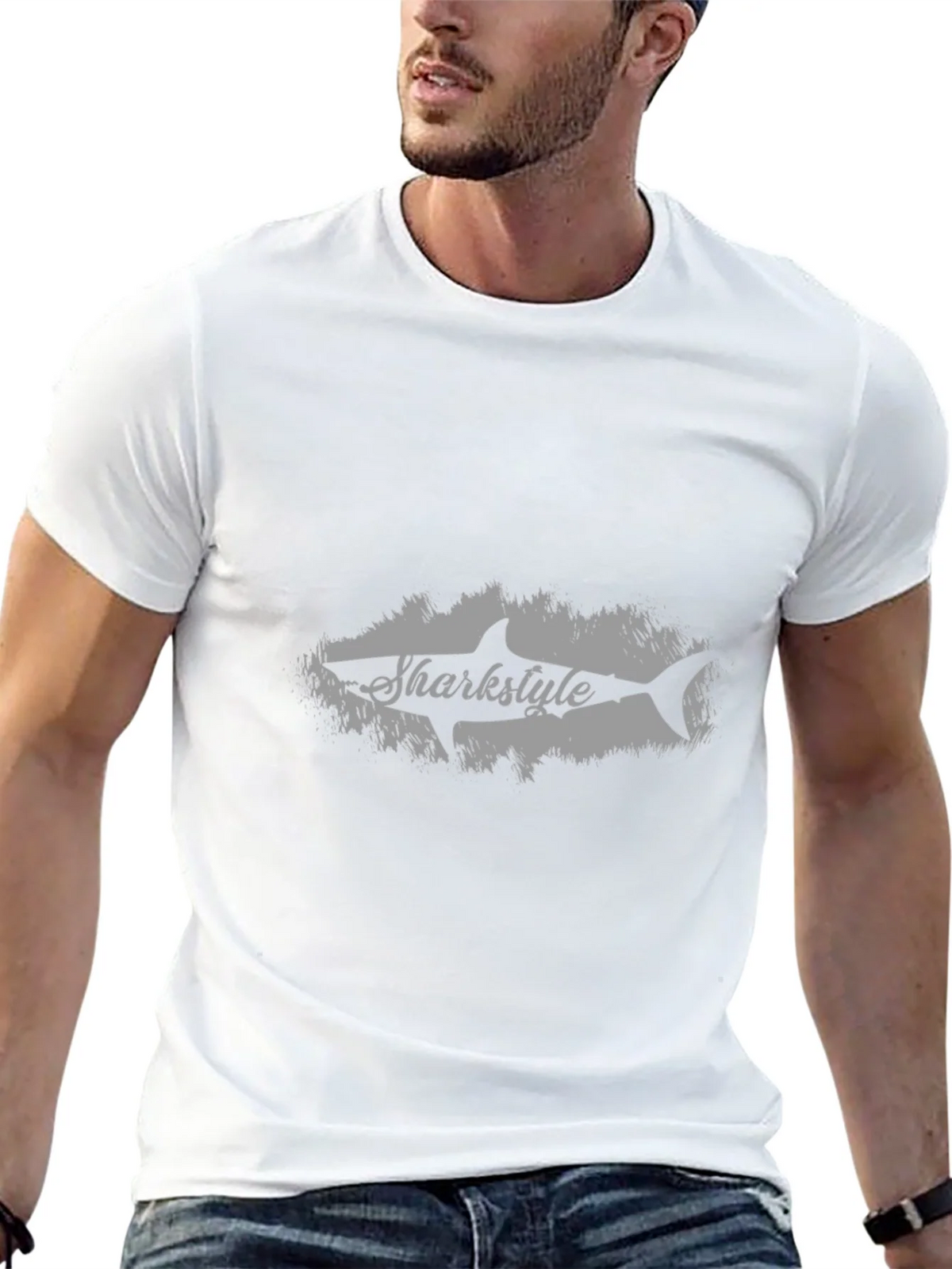 Sharkstyle Graphic Print Black T-Shirt product image 12