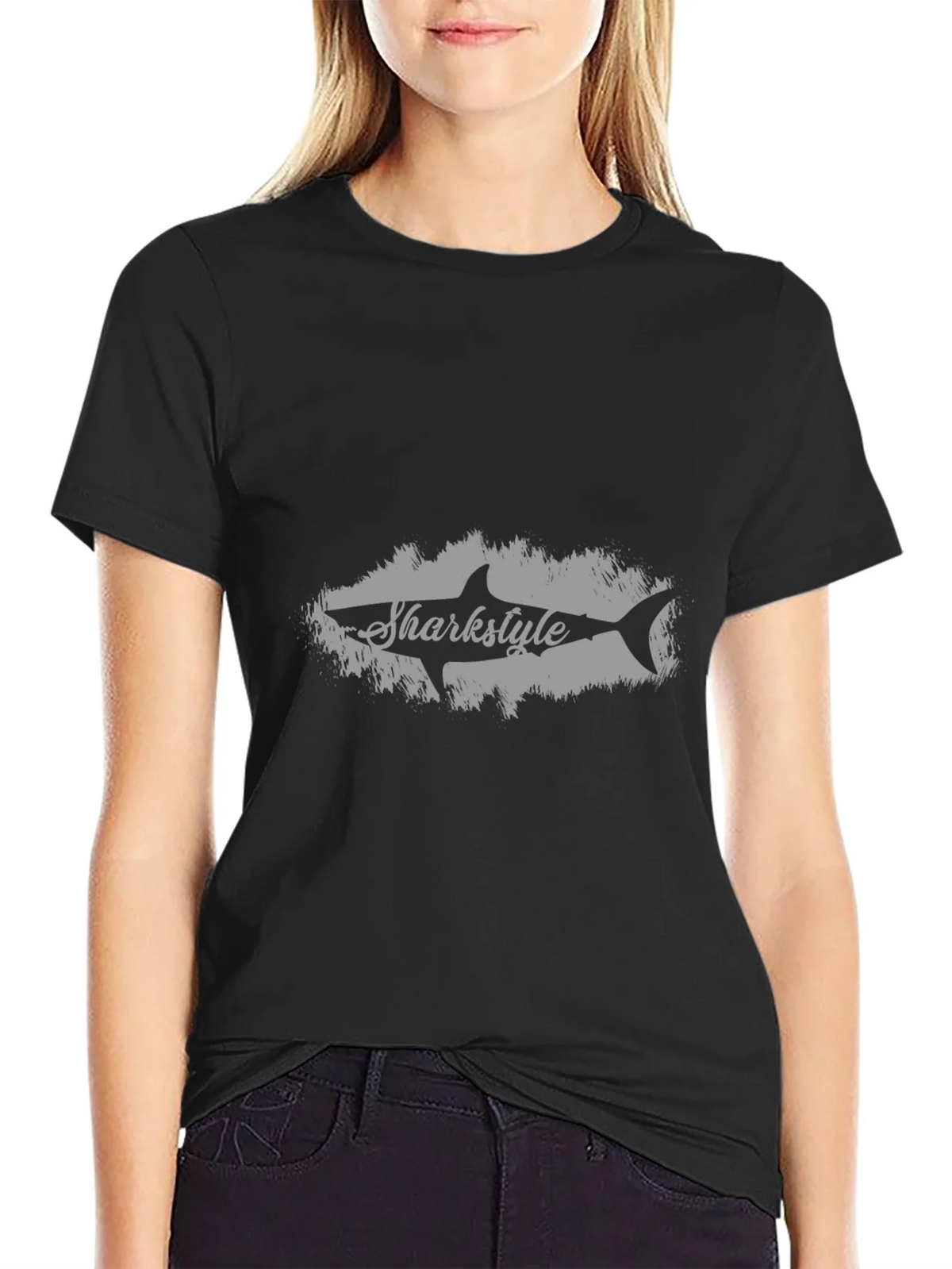 Sharkstyle Graphic Print Black T-Shirt product image 2
