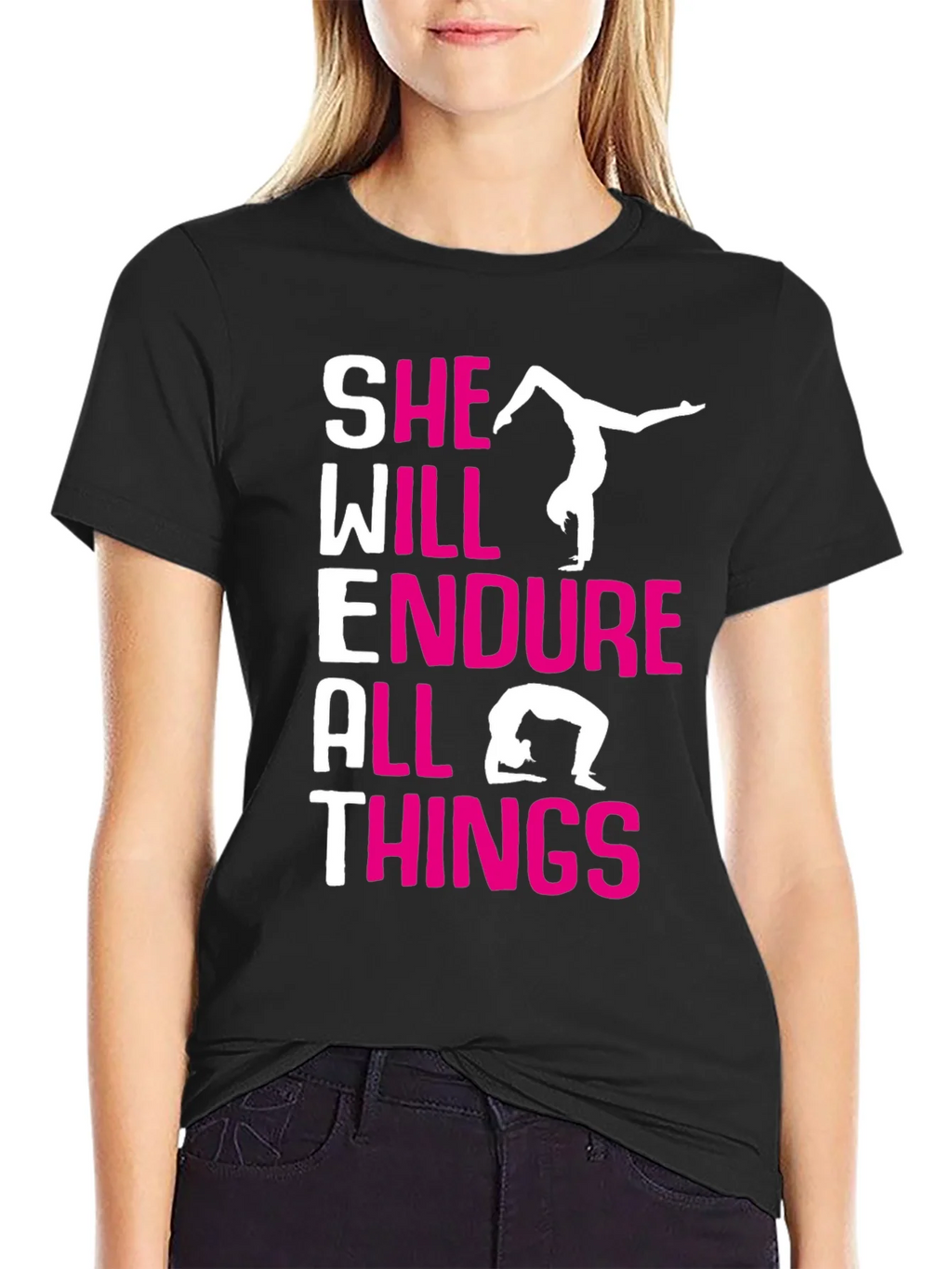 She Will Endure All Things Gymnastics T-Shirt product image 2