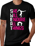 She Will Endure All Things Gymnastics T-Shirt product image 1
