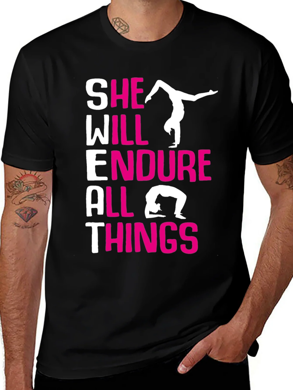 She Will Endure All Things Gymnastics T-Shirt product image 1