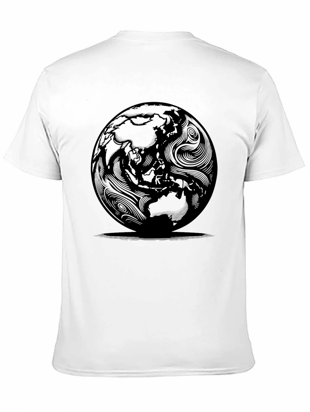 Earth Globe Graphic T-Shirt - Modern Round World Design product image 7