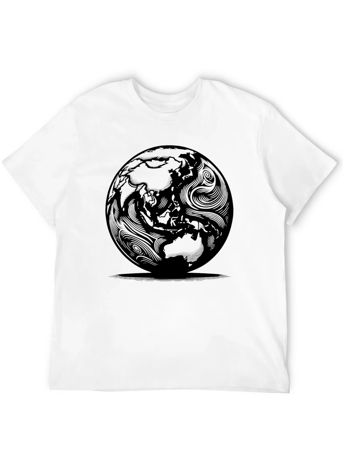Earth Globe Graphic T-Shirt - Modern Round World Design product image 8
