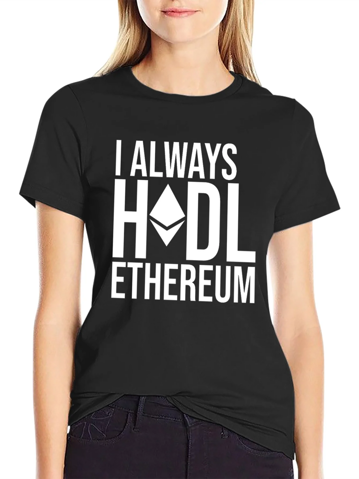 I Always HODL Ethereum Black T-Shirt product image 2