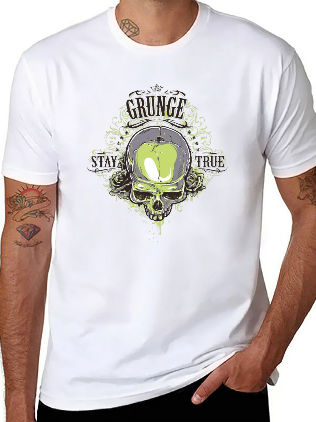 Skull & Roses Graphic T-Shirt - Mens product image 7