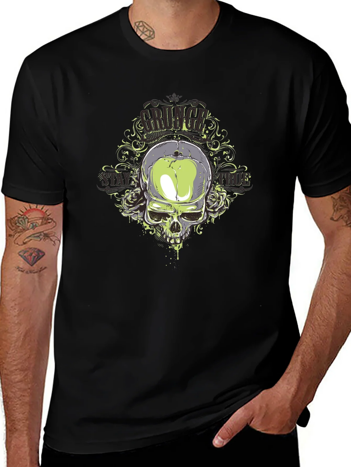 Skull & Roses Graphic T-Shirt - Mens product image 1