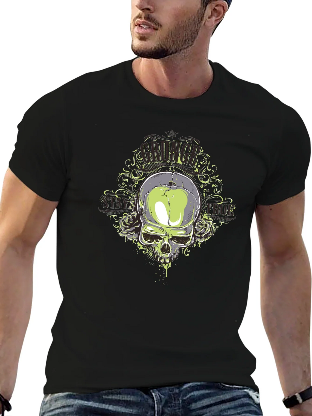 Skull & Roses Graphic T-Shirt - Mens product image 6