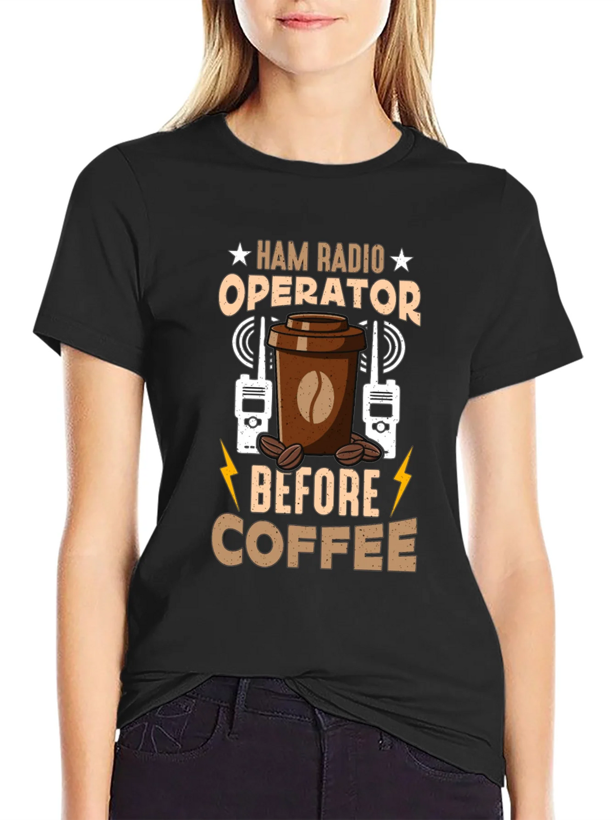 Ham Radio Operator Coffee T-Shirt product image 2
