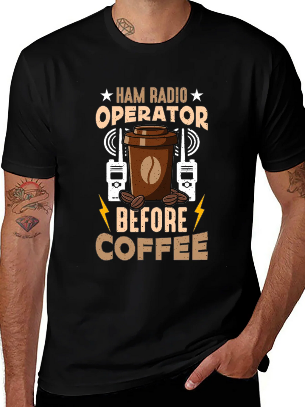 Ham Radio Operator Coffee T-Shirt product image 1