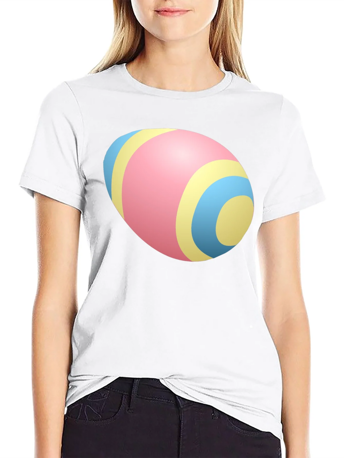 Easter Egg Pattern Black T-Shirt product image 8