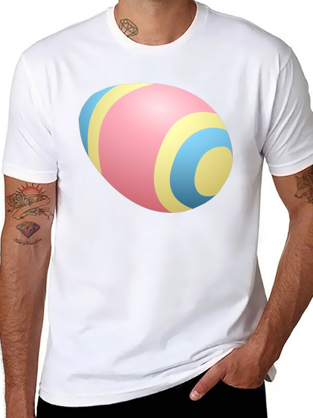 Easter Egg Pattern Black T-Shirt product image 7