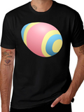 Easter Egg Pattern Black T-Shirt product image 1