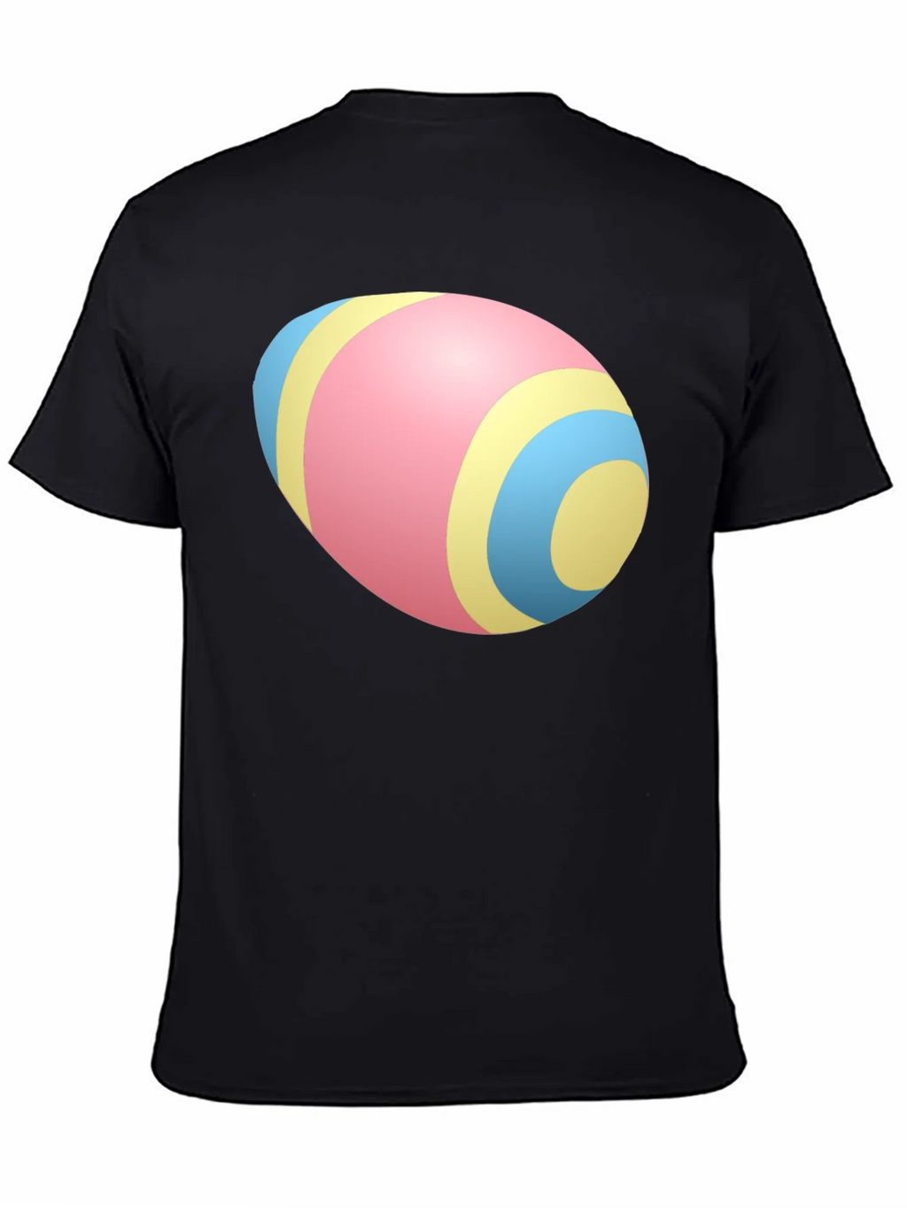 Easter Egg Pattern Black T-Shirt product image 4