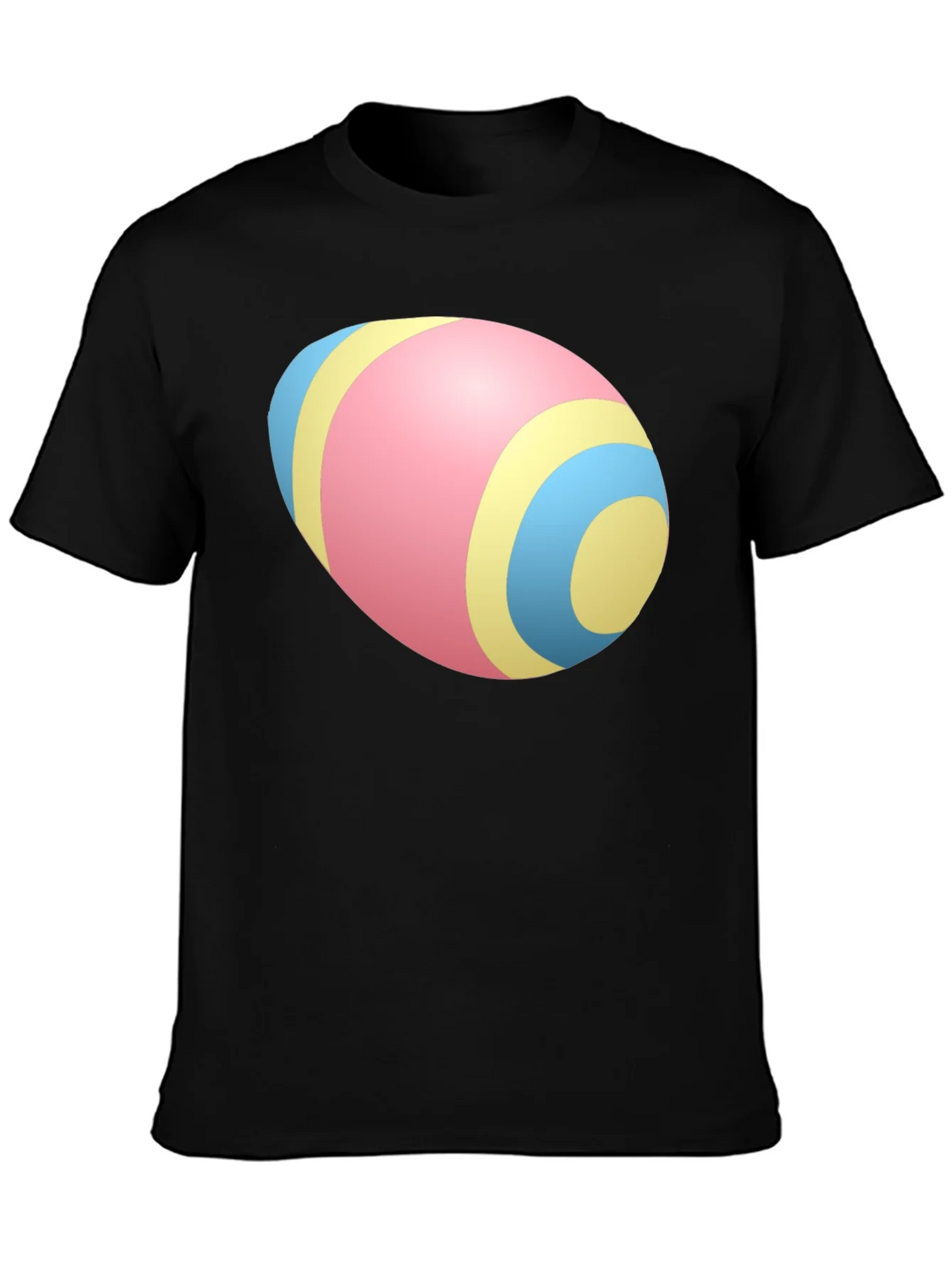 Easter Egg Pattern Black T-Shirt product image 3