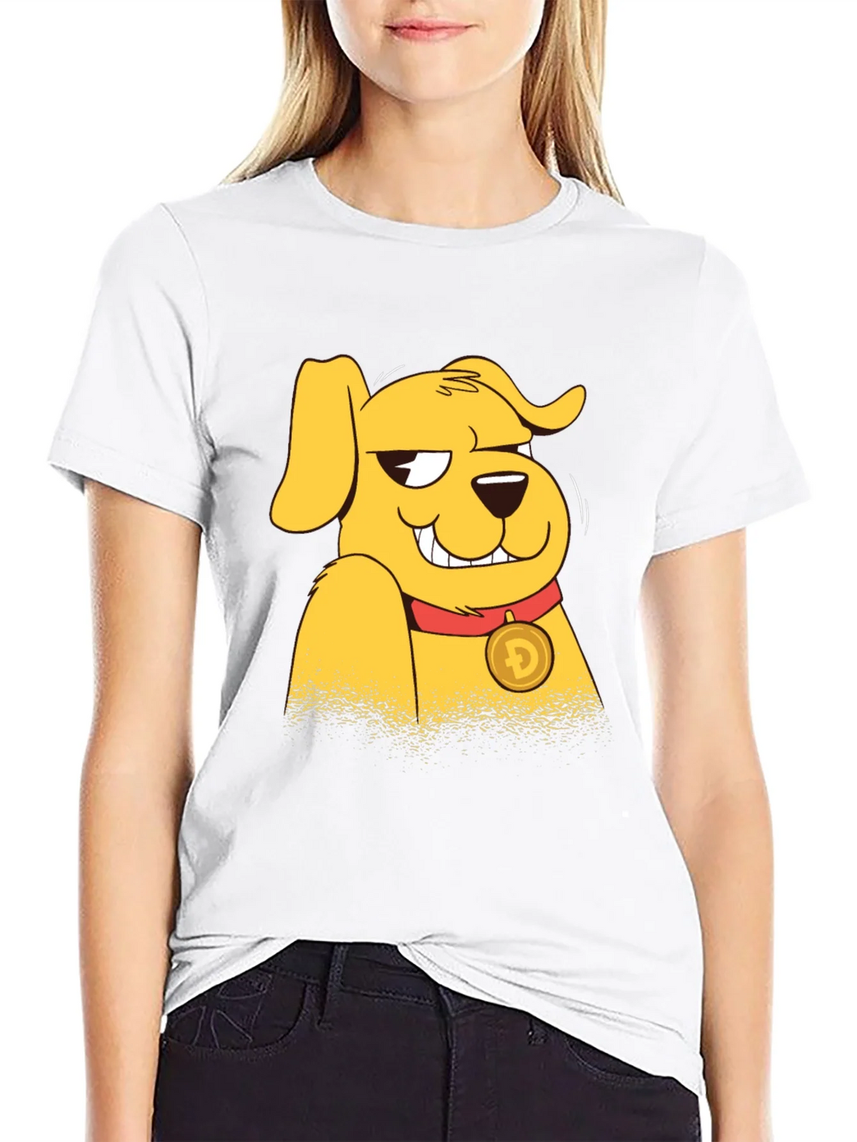 Doge Cartoon Graphic Black T-Shirt product image 8