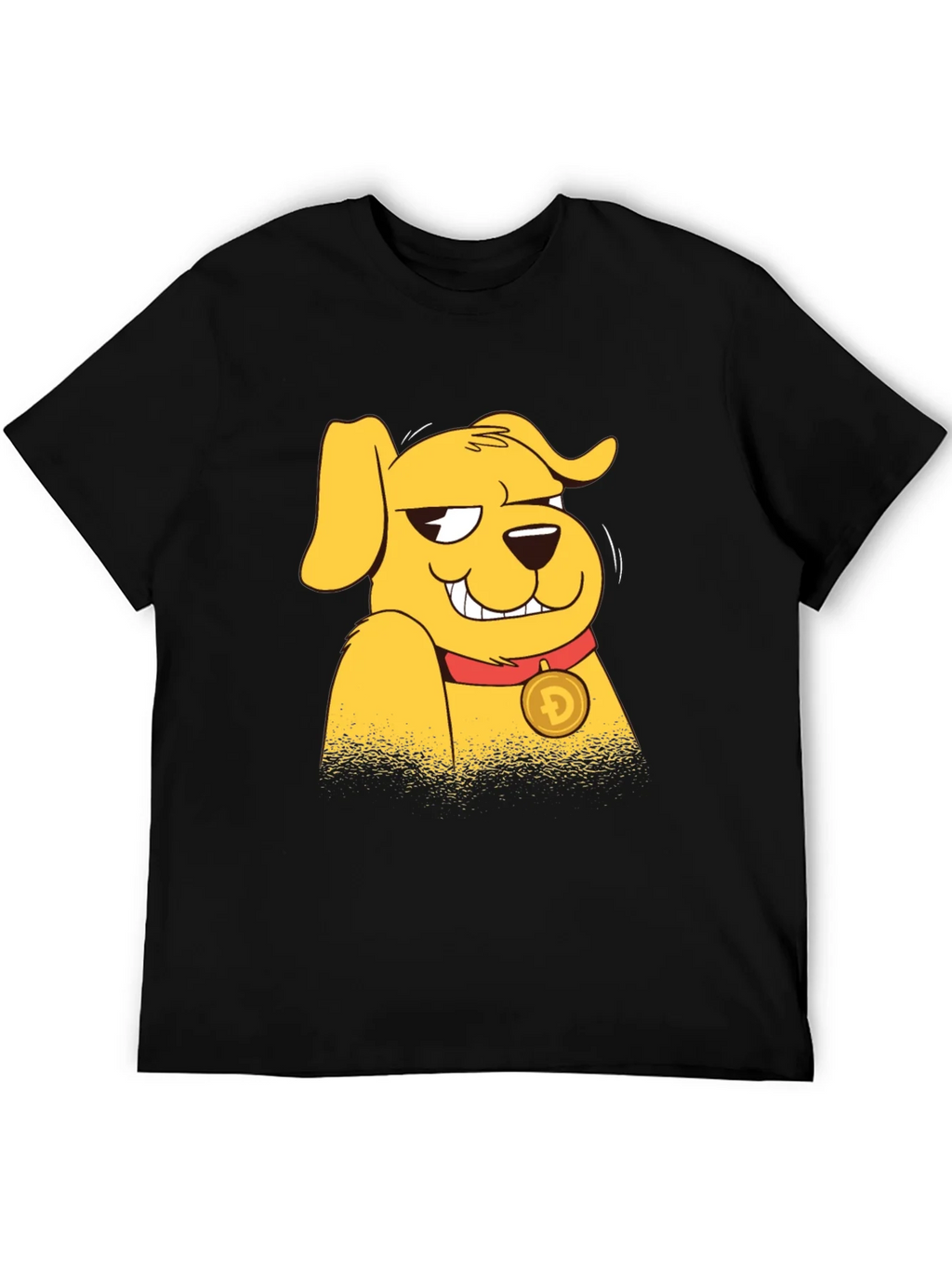 Doge Cartoon Graphic Black T-Shirt product image 5