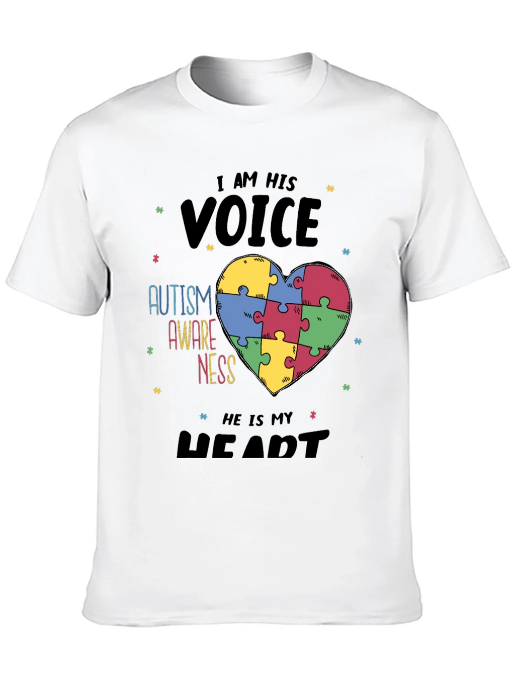 Autism Awareness T-Shirt - I Am His Voice Graphic Tee product image 6