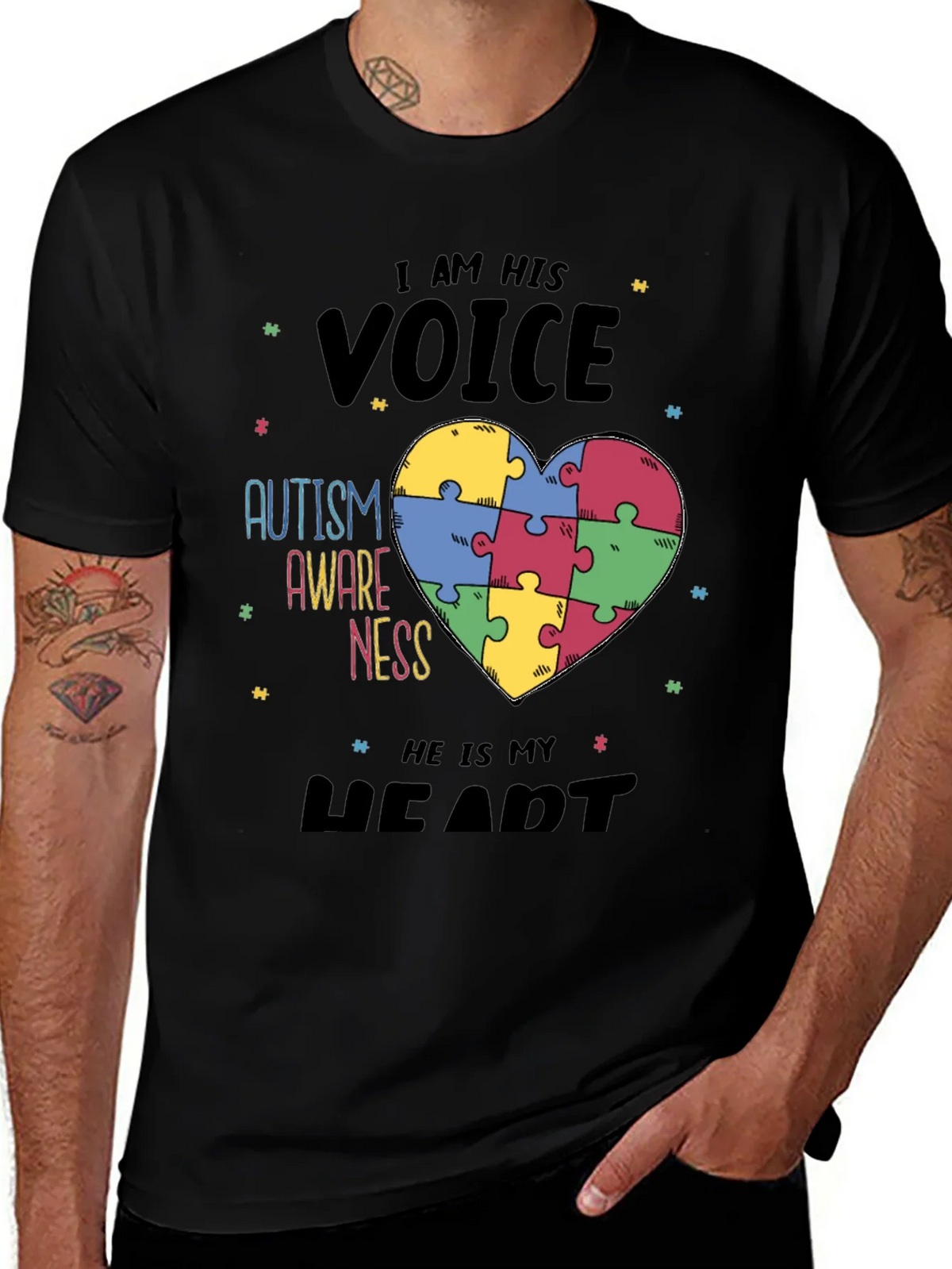 Autism Awareness T-Shirt - I Am His Voice Graphic Tee product image 1