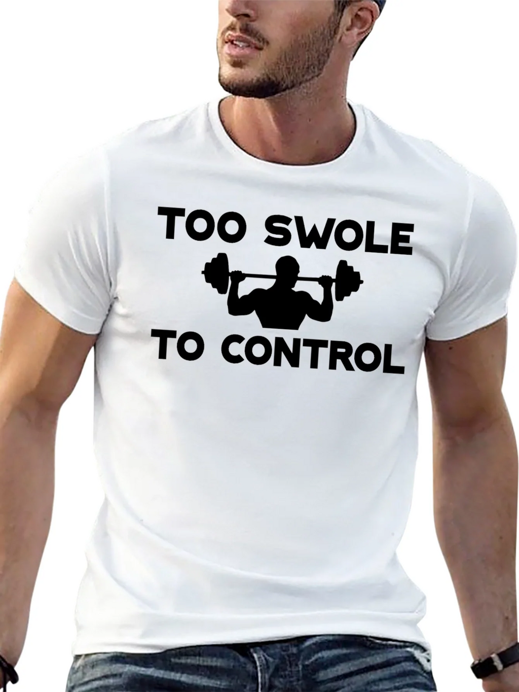 Too Swole To Control Funny Gym Workout T-Shirt product image 11
