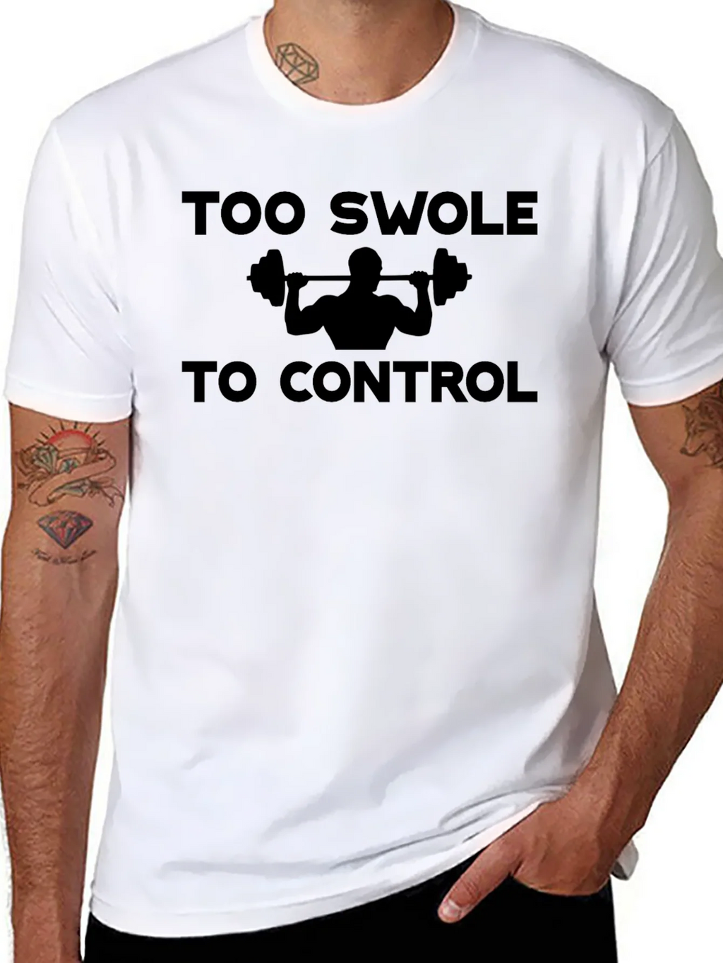 Too Swole To Control Funny Gym Workout T-Shirt product image 6