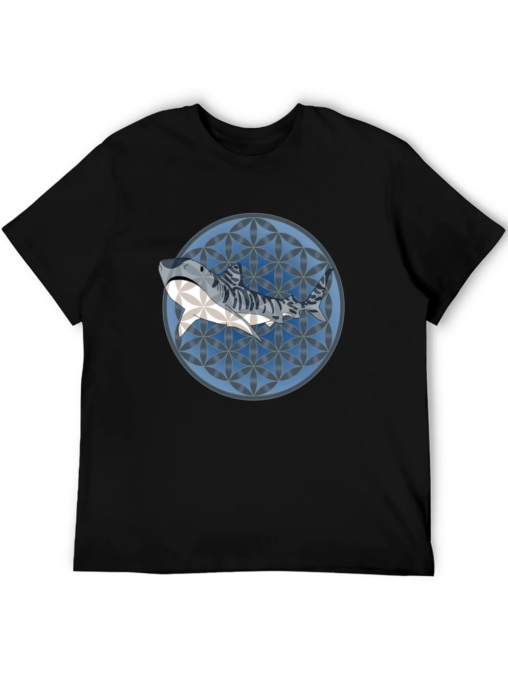 Shark Pattern Graphic T-Shirt - Stylish Mens Tee product image 5
